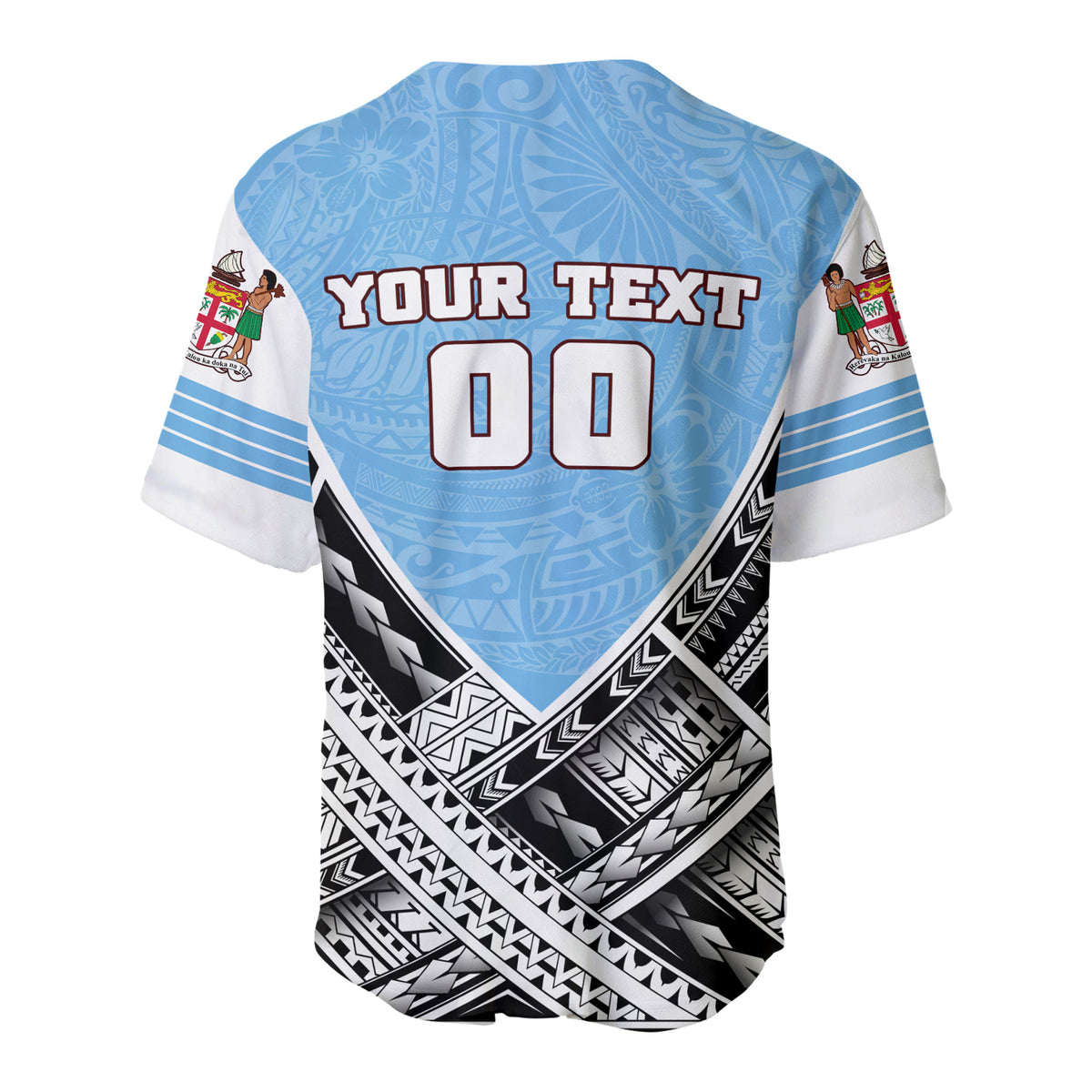 (Custom Personalised) Fiji Baseball Jersey Polynesian Sport Style LT16 - Polynesian Pride