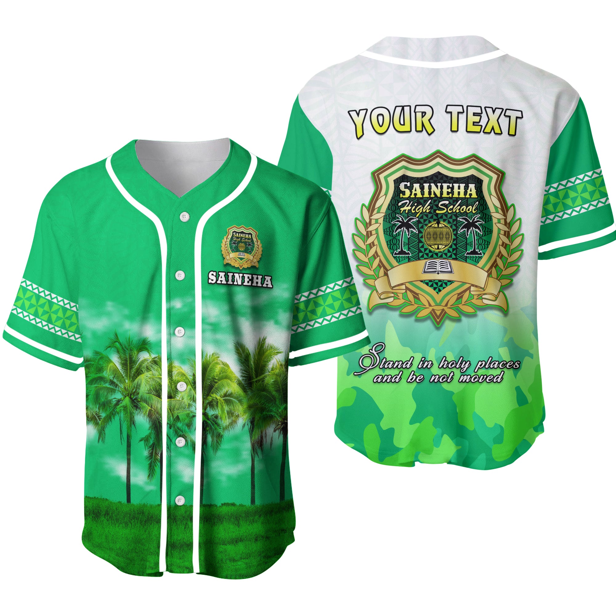 (Custom Personalised) Saineha High School Baseball Jersey Original LT13 - Polynesian Pride