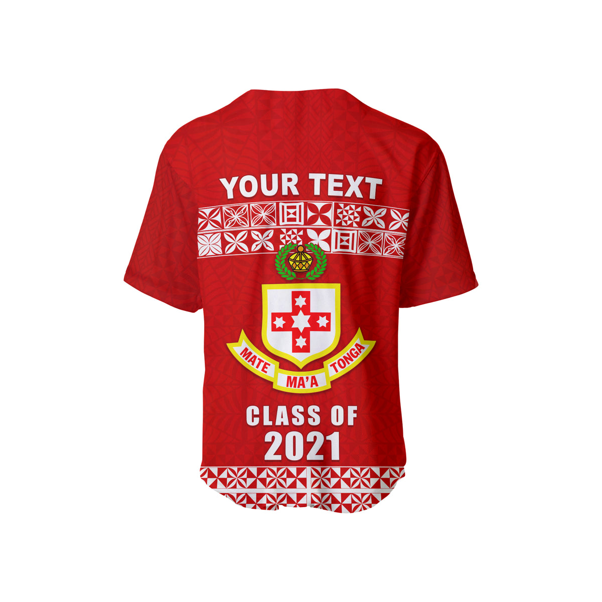 (Custom Personalised) Kolisi Tonga Baseball Jersey - Class Year and Your Text LT13 - Polynesian Pride