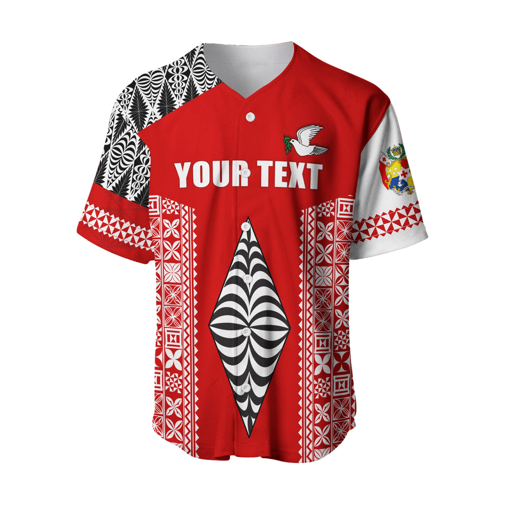 (Custom Personalised) Tonga Rugby Baseball Jersey - Mate Ma'a Tonga LT13 - Polynesian Pride