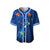 Hawaiian Islands Baseball Jersey - Hawaii Tropical Flowers and Turtles Blue LT13 - Polynesian Pride