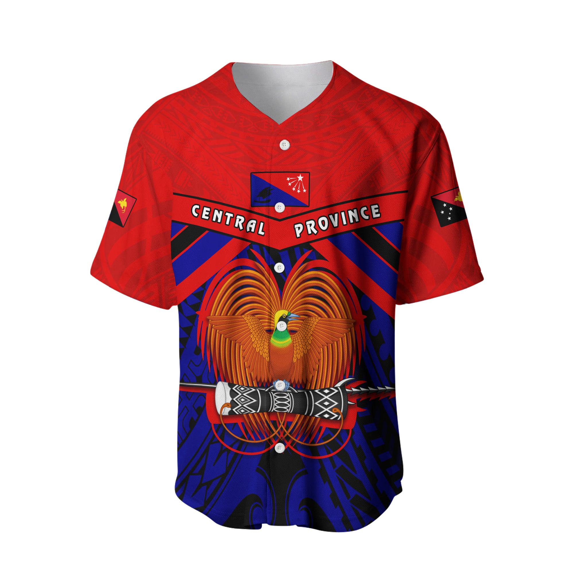 Central Province Baseball Jersey Papua New Guinea LT13 - Polynesian Pride