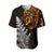 Leo Zodiac Style Maori Baseball Jersey Orange Lion LT13 - Polynesian Pride