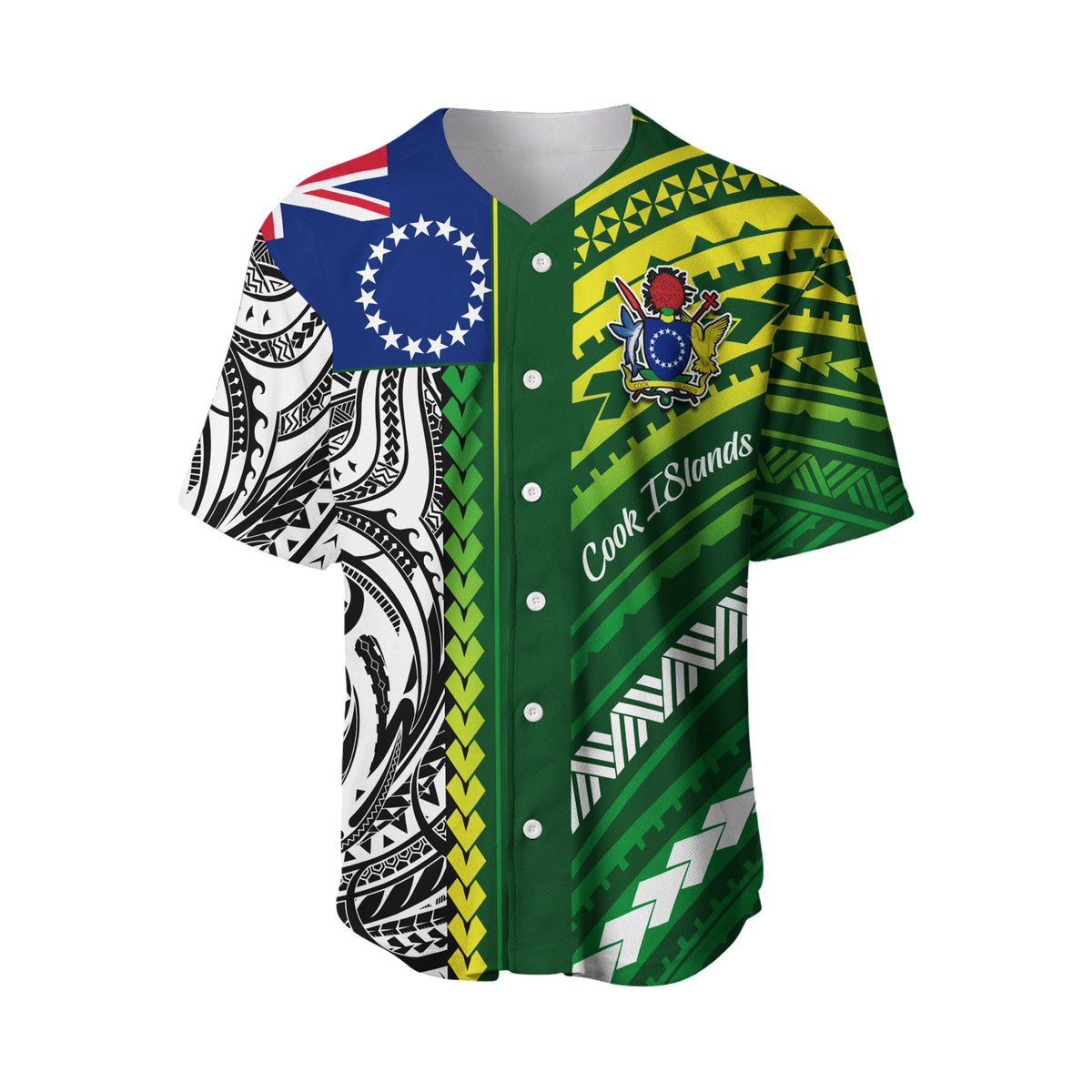 (Custom Personalised) Cook Islands Unique Baseball Jersey Polynesia Pattern - Custom Text and Number LT13 - Polynesian Pride