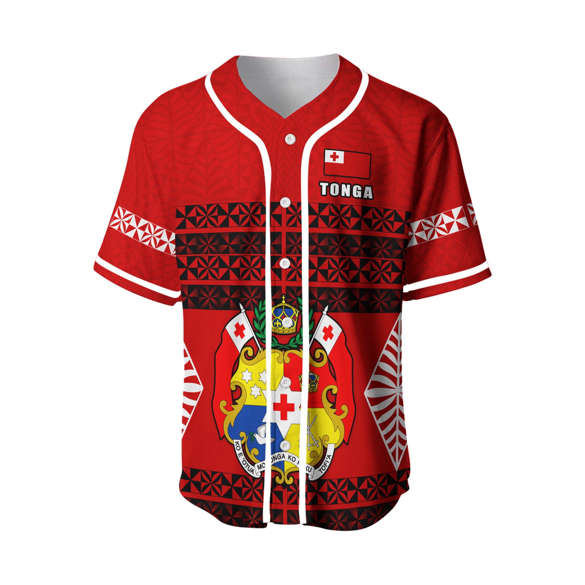 Tonga Baseball Jersey - Tongan Pattern LT13 - Polynesian Pride