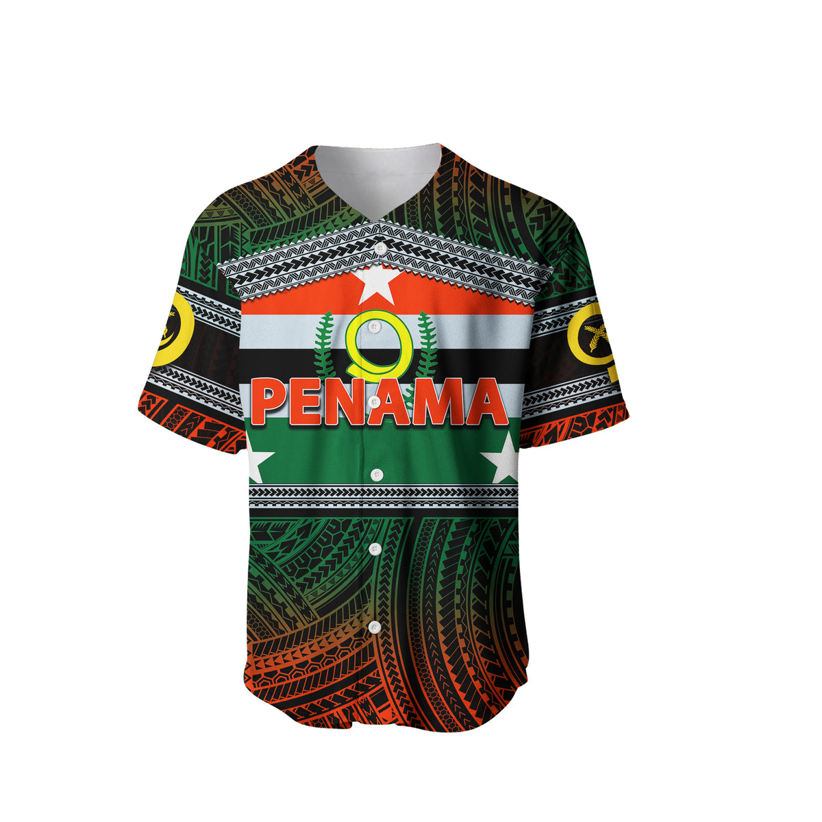 (Custom Personalised) Penama Province Baseball Jersey Of Vanuatu Polynesian Patterns LT6 - Polynesian Pride