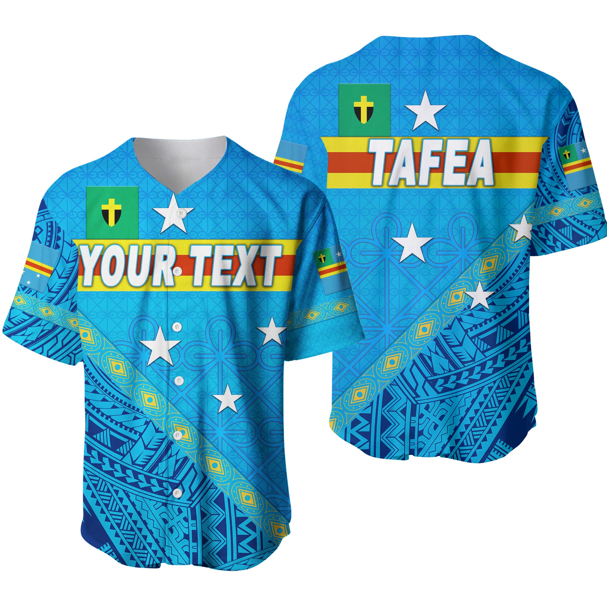 (Custom Personalised) Tafea Province Baseball Jersey Vanuatu Pattern Unique Style LT8 - Polynesian Pride