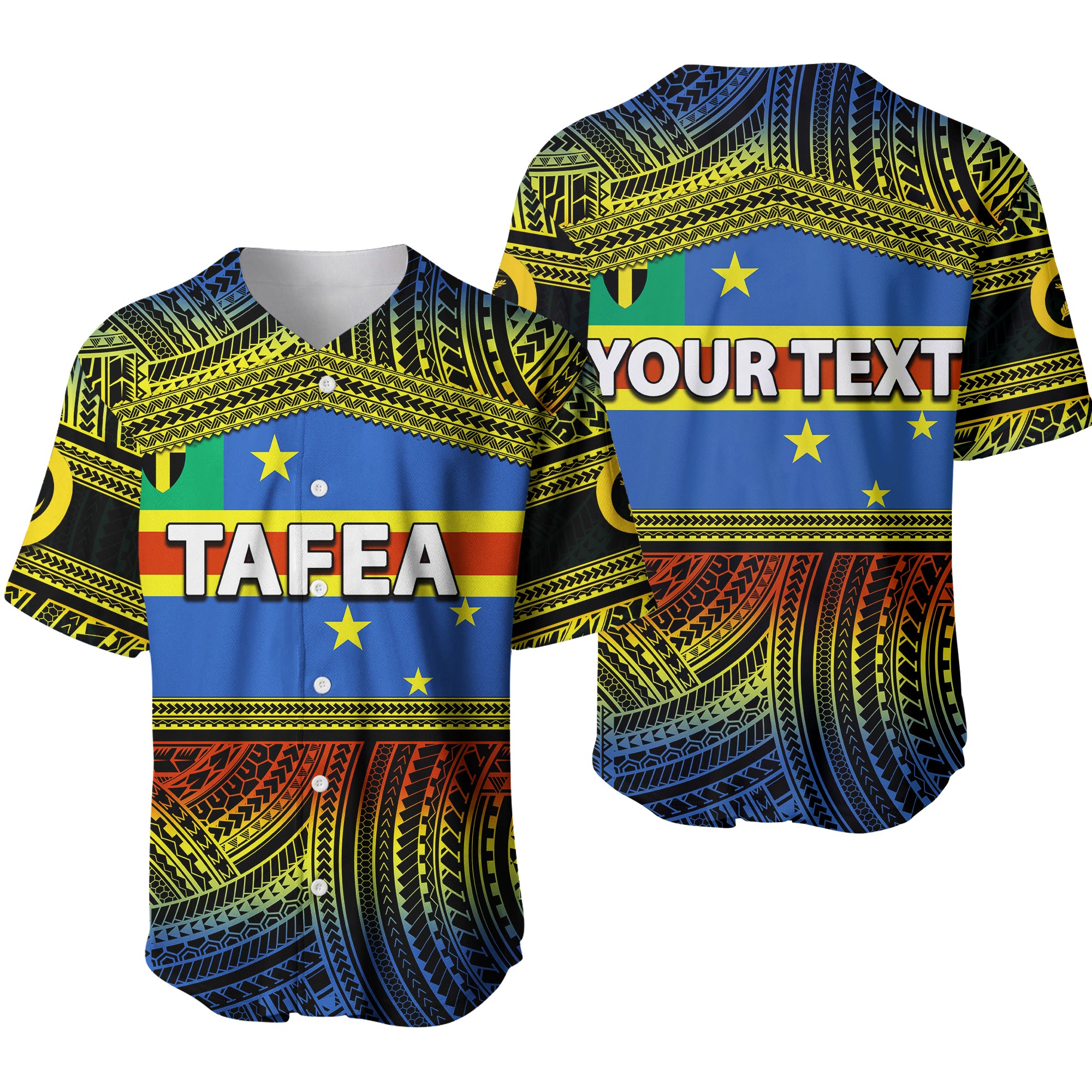 (Custom Personalised) Tafea Province Baseball Jersey Of Vanuatu Polynesian Patterns LT6 - Polynesian Pride