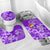 Tonga Floral Bathroom Set Sea Turtle - Purple LT7 - Polynesian Pride