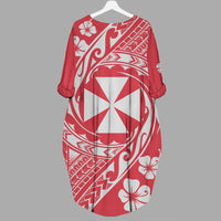 Wallis And Futuna Batwing Pocket Dress - Tribal Tattoo Sleeve - Polynesian Pride
