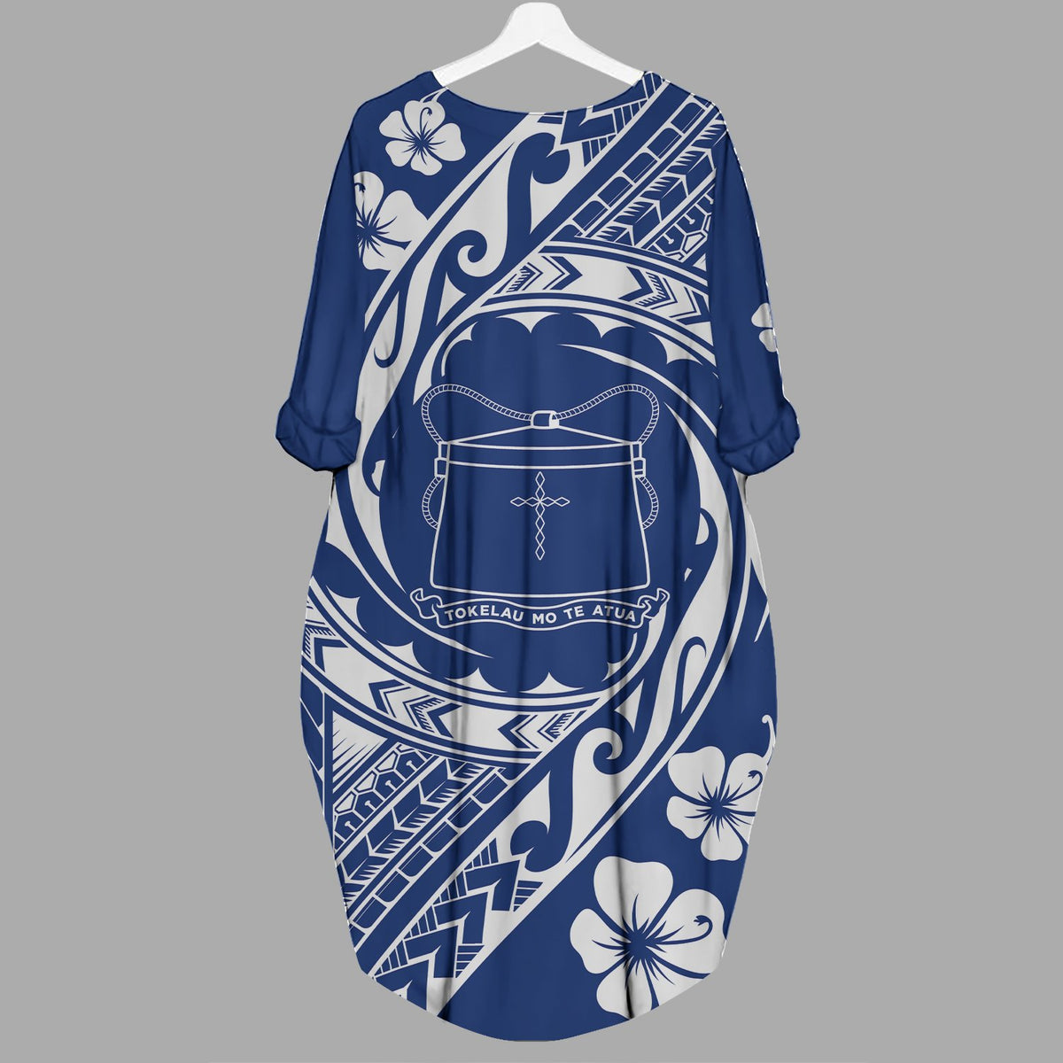 Tokelau Batwing Pocket Dress - Tribal Tattoo Sleeve - Polynesian Pride