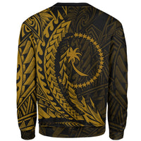 Chuuk Sweatshirt - Wings Style Gold Color - Polynesian Pride