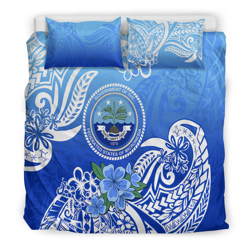 Federated States Of Micronesia Bedding Set Polynesian Floral Tribal LT9 - Polynesian Pride