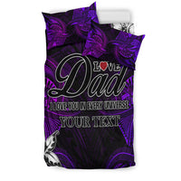 (Custom Personalised) Polynesian Fathers Day Bedding Set I Love You In Every Universe - Purple LT8 - Polynesian Pride