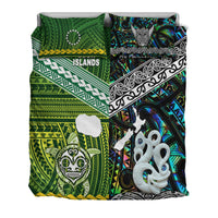 New Zealand And Cook Islands Bedding Set Together - Paua Shell LT8 - Polynesian Pride