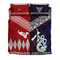 New Zealand And Tonga Bedding Set Together - Purple LT8 - Polynesian Pride