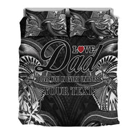 (Custom Personalised) Polynesian Fathers Day Bedding Set I Love You In Every Universe - Black LT8 - Polynesian Pride