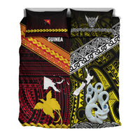 New Zealand And Papua New Guinea Bedding Set Together - Yellow LT8 - Polynesian Pride