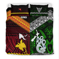 New Zealand And Papua New Guinea Bedding Set Together - Green LT8 - Polynesian Pride