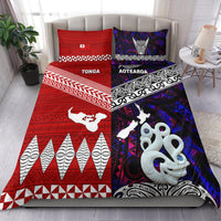 New Zealand And Tonga Bedding Set Together - Purple LT8 Purple - Polynesian Pride