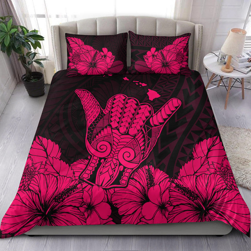 Hawaii Shaka Sign Bedding Set Pink Version LT9 Pink - Polynesian Pride