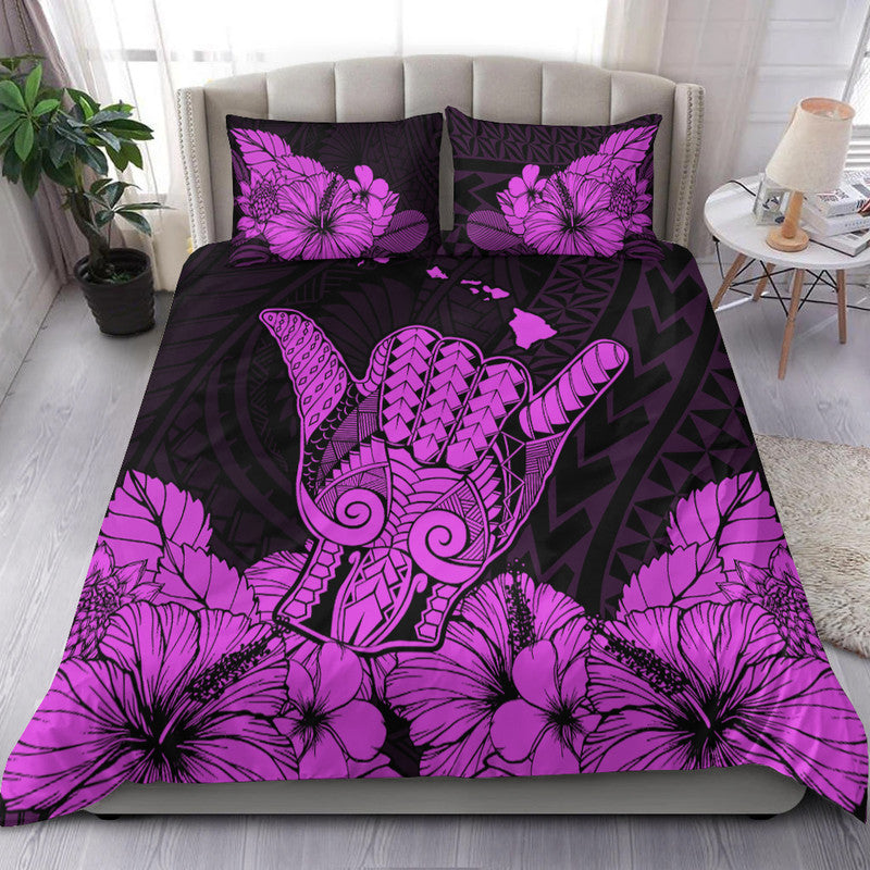 Hawaii Shaka Sign Bedding Set Purple Version LT9 Purple - Polynesian Pride