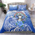 Northern Mariana Islands Bedding Set Polynesian Floral Tribal LT9 Blue - Polynesian Pride