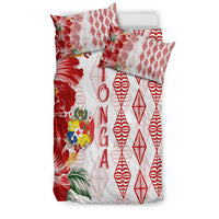 Tonga Bedding Set Diamond Style Mix Hibiscus - White LT7 - Polynesian Pride