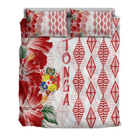 Tonga Bedding Set Diamond Style Mix Hibiscus - White LT7 - Polynesian Pride