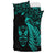 New Zealand Haka Rugby Maori Bedding Set Silver Fern Vibes - Turquoise LT8 - Polynesian Pride