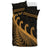 New Zealand Rugby Maori Bedding Set Silver Fern Koru Vibes - Gold LT8 - Polynesian Pride