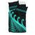 New Zealand Rugby Maori Bedding Set Silver Fern Koru Vibes - Turquoise LT8 - Polynesian Pride