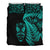 New Zealand Haka Rugby Maori Bedding Set Silver Fern Vibes - Turquoise LT8 - Polynesian Pride