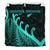 New Zealand Rugby Maori Bedding Set Silver Fern Koru Vibes - Turquoise LT8 - Polynesian Pride