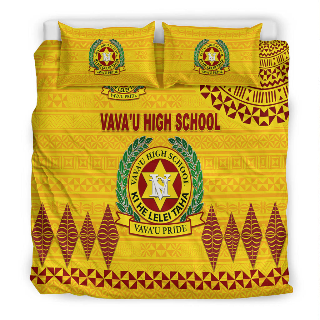 Tonga Vava'u High School Bedding Set Simple Style - Yellow LT8 - Polynesian Pride