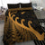 New Zealand Rugby Maori Bedding Set Silver Fern Koru Vibes - Gold LT8 - Polynesian Pride