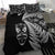 New Zealand Haka Rugby Maori Bedding Set Silver Fern Vibes - Black LT8 - Polynesian Pride