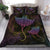 Hawaii Manta Ray Hibiscus Bedding Set - Glitter Style - AH Black - Polynesian Pride