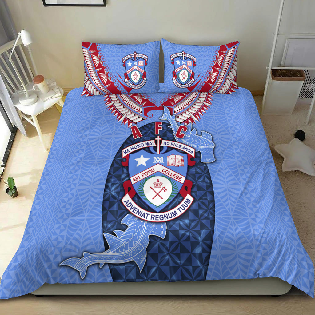 Tonga Apifo'ou College Bedding Set Special Style LT16 Navy - Polynesian Pride