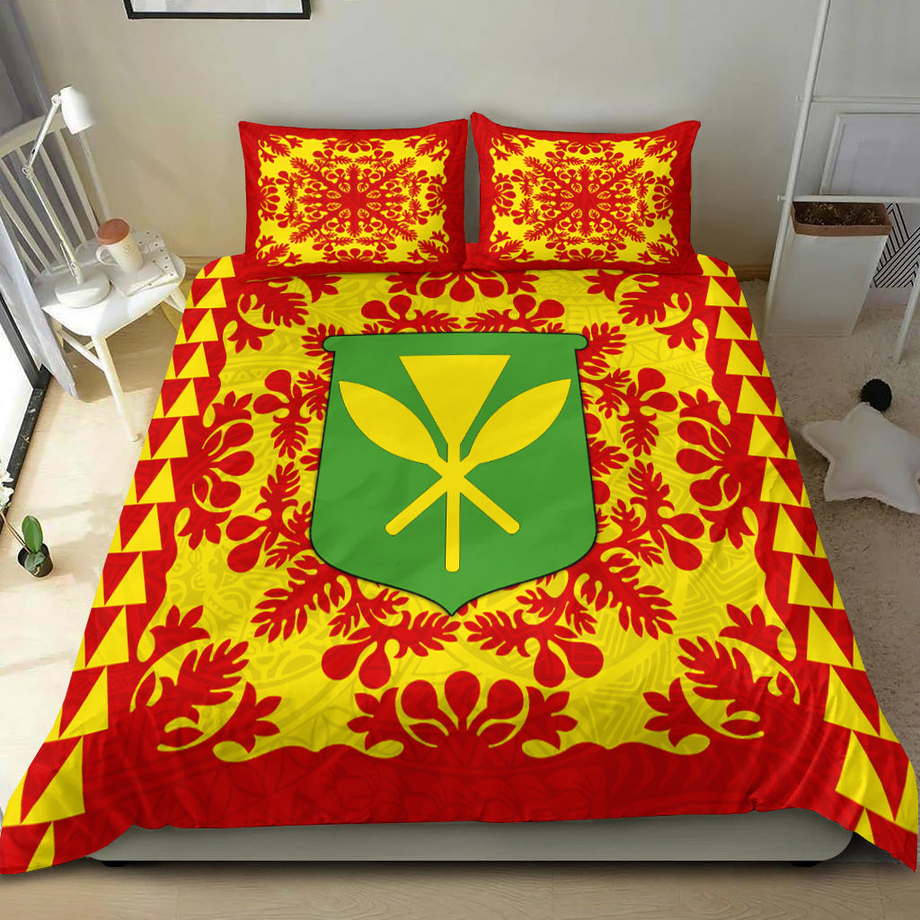 Hawaii Bedding Set Kanaka Maoli No.2 Red Style LT6 - Polynesian Pride