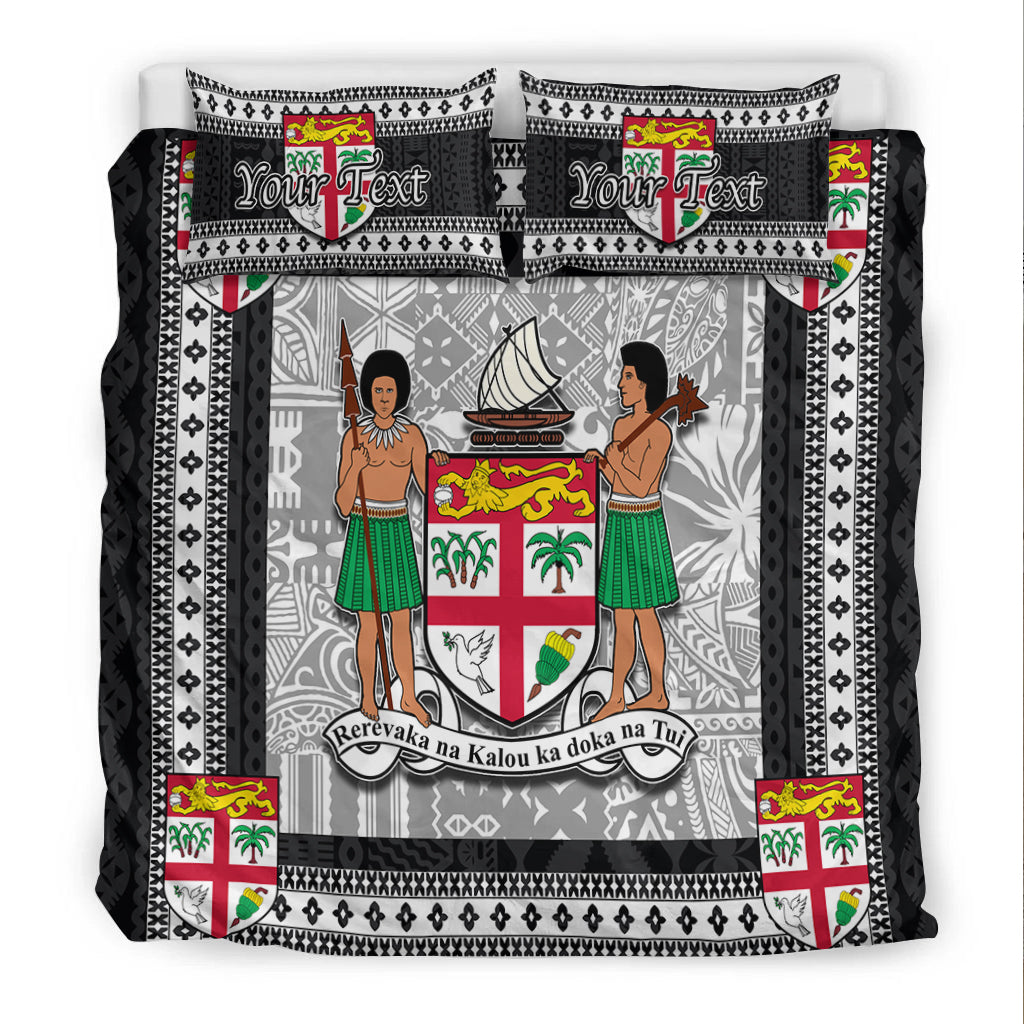 (Custom Personalised) Fiji Bedding Set Black Style No.1 LT6 - Polynesian Pride