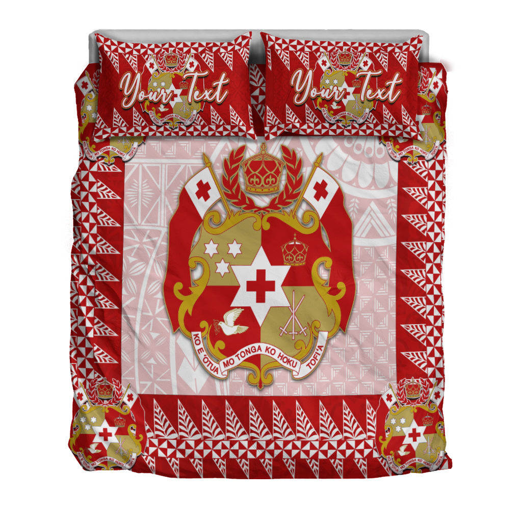 (Custom Personalised) Tonga Bedding Set Red Style LT6 - Polynesian Pride