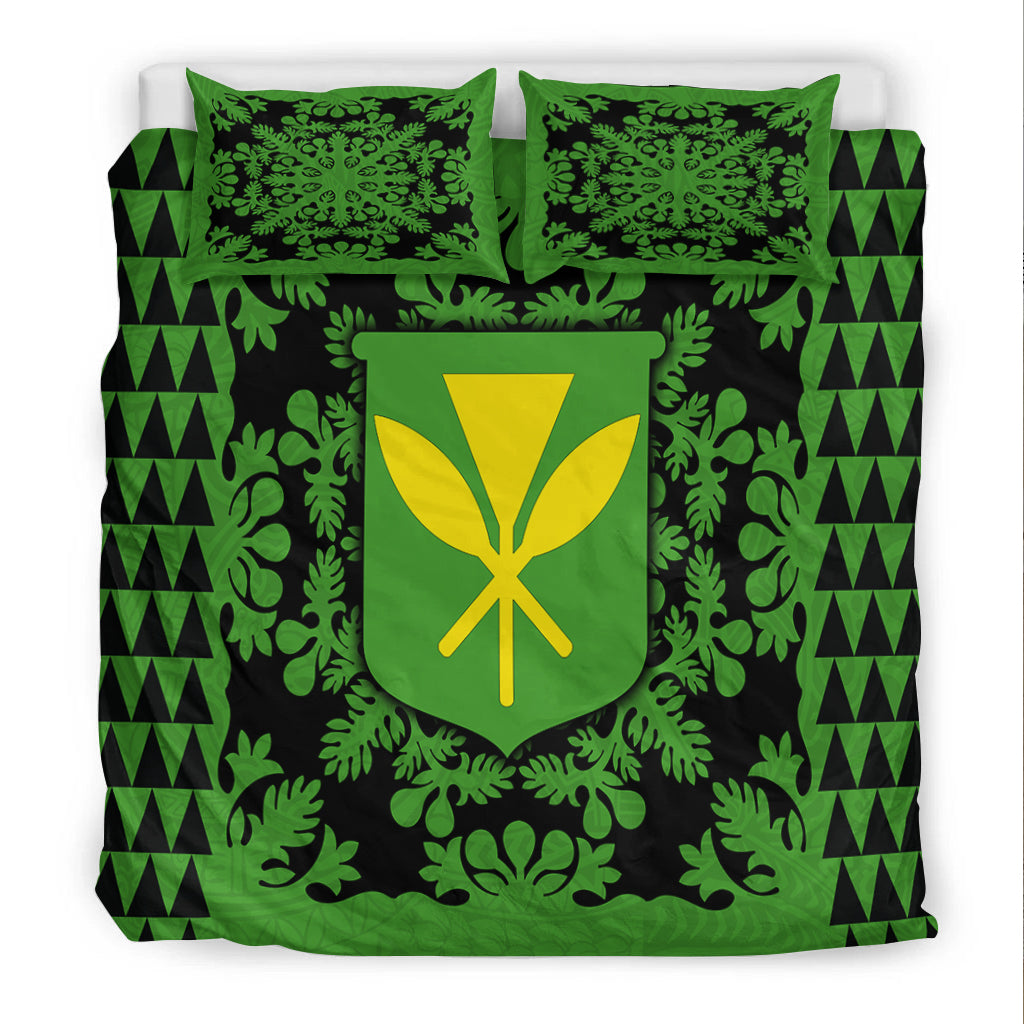 Hawaii Bedding Set Kanaka Maoli No.2 Green Style LT6 - Polynesian Pride