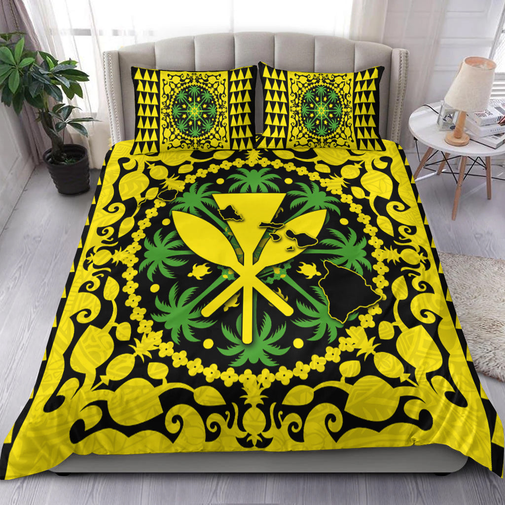 Hawaii Bedding Set Kanaka Maoli No.3 Yellow Style LT6 Yellow - Polynesian Pride