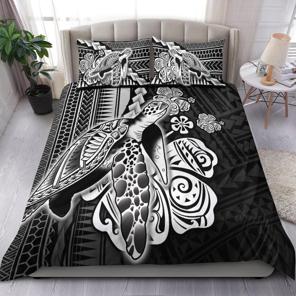 Polynesian Turtle Bedding Set Polynesian Patterns Color No.5 LT6 Black - Polynesian Pride