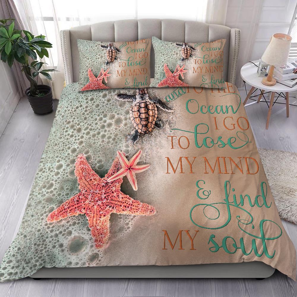 Hawaii Turtle Starfish Beach Bedding Set - Ocean Lovely - AH Brown - Polynesian Pride