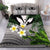 (Custom) Kanaka Maoli (Hawaiian) Bedding Set, Polynesian Plumeria Banana Leaves Gray Personal Signature - Polynesian Pride