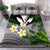 (Custom) Kanaka Maoli (Hawaiian) Bedding Set, Polynesian Plumeria Banana Leaves Gray Personal Signature - Polynesian Pride