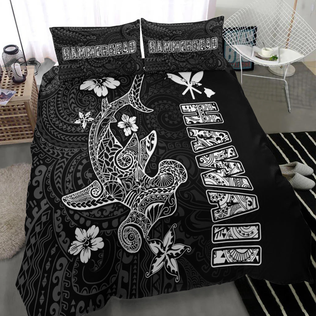 Hawaii Hammerhead Shark Hibiscus Hawaii Pattern Bedding Set - LT2 - Polynesian Pride