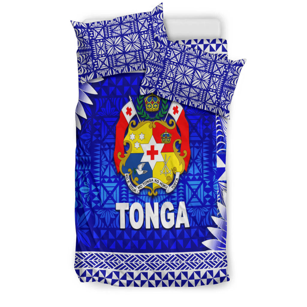 Tonga Coat Of Arms Bedding Set Simplified Version - Blue LT8 - Polynesian Pride